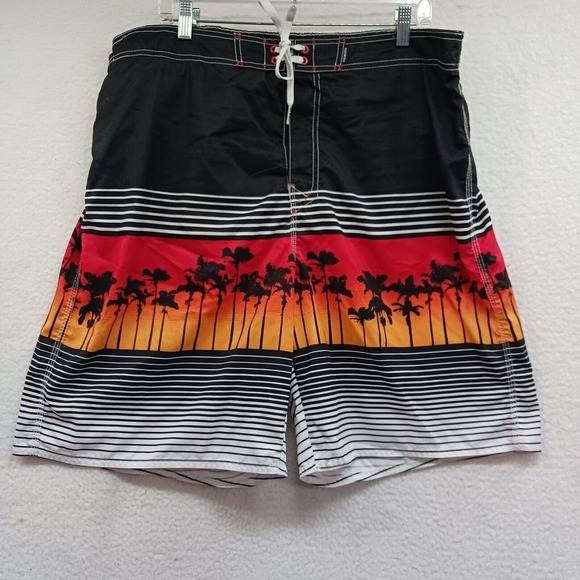 Joe Boxer Mens Size XL Beach Scene Board Shorts Summer Trunks Swim Surf Street - Picture 2 of 6